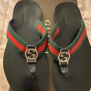 Authentic Gucci Men’s kika thong sandals